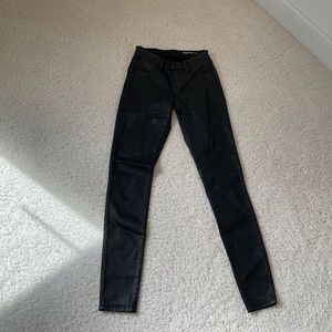 BLANK NYC black coated jeans